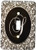 3dRose lsp_38768_1 Letter S - Black and White Damask Single Toggle Switch