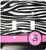 3dRose lsp_154290_2 Letter S Monogrammed Black and White Zebra Stripes Animal Print with Hot Pink Personalized Initial Double Toggle Switch