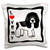 3dRose pc_15361_1 Love My Cocker Spaniel Black and White-Pillow Case, 16 by 16"