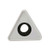 Aysekone Portable White ABS Injection Molding Triangular Cube Shaped Interview Mic Microphone Logo Flag Station