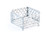 Boston International CAD18232 Celebrate the Home Tangier Trellis Cocktail Napkin Holder Caddy, 5.25 x 5.25-Inches, Silver Foil