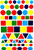 Color Coding Labels--Value pack Assorted shapes and sizes, 5 Colors Stickers--1800 pack