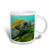 3dRose mug_10116_1 Pacific Green or Black Sea Turtle Feeding on Algae Punta Cormorant Floreana Island Galapagos, Ceramic Mug, 11-Ounce