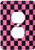 3dRose lsp_20434_6 Pink and Black Checkered Print 2-Plug Outlet Cover