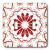 3dRose LLC lsp_42008_2 Red and Black Mandala Plate, Double Toggle Switch
