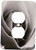 3dRose lsp_14562_6 Rosebud Black 2 Plug Outlet Cover