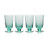 Mikasa 5228376 Avalon Iced Beverage Glass, Set of 4, 15-Ounce, Green