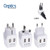 Complete European Set Travel Adapter Plug by Ceptics with Dual USB - Type G, E/F, C - London - USA Input - CTU-EU-SET Light Weight - Perfect for Cell Phones, Chargers, Cameras and More - 3 Pack