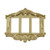 Nostalgic Warehouse 719943 Victorian Switch Plate with Triple Rocker, Polished Brass