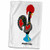 3D Rose The The Black Portuguese Rooster Or Galo De Barcelos Towel, 15" x 22", Multicolor