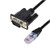 RJ45 to RS232,LFHUKEJI DB9 9-Pin Serial Port Male to RJ45 Female Cat5 Ethernet LAN Console 9.8Ft