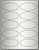 1 3/4" X 3 3/4" Adhesive Labels - 10 Sheets / 100 Oval Labels - Laser Printer Only - Silver Foil
