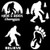 Sasquatch, Bigfoot, Hide and Seek Champion Decals (White)