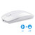 Bluetooth Wireless Mouse, Dual Mode Slim Rechargeable Wireless Mouse Silent Cordless Mouse with Bluetooth 4.0 and 2.4G Wireless, Compatible with Laptop, PC, Windows Mac Android OS Tablet (White)