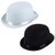 Funny Party Hats Derby Hats - 2 Pack - Black and White Bombin Hats - Bowler Hats - Roaring 20s Hats