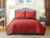 Go-U Reversible Quilt Set, Twin XL, Red/Black