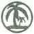 Palm Tree Kitchen Trivet Hot Plate Cast Iron Verdi Green