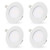 LED Recessed Lighting Retrofit, 4-inch 9 Watt 4500K Neutral White Ultra-Thin LED Ceiling Light Canless Downlight Easy Installation-4 Pack