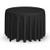 Mill & Thread - 120" Round Premium Tablecloth for Wedding / Banquet / Restaurant - Polyester Fabric Table Cloth - Black