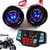 UTV ATV Bluetooth Amplifier Sound System Hand-free Speakers FM USB Audio System Stereo 2.5 Inch Speakers 12V Motorcycle Waterproof Audio FM Radio Stereo Speaker For iPhone/iPod/MP3 Skull 