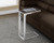 Monarch Specialties Cherry Top/Antique White Metal Accent Table