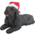 Sandicast Black Cocker Spaniel with Santa Hat Christmas Ornament