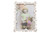 Creative Co-op Floral White Pewter Holds 5" x 7" Photo Frame,