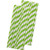 Stripe Paper Straws - Lime Green White - 7.75 Inches - Pack of 50 - Outside the Box Papers Brand