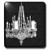 3dRose lsp_164677_2  White Chandelier with Black Damask Double Toggle Switch