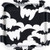 Unique Bats Square Plates, White Black, 10 Ct.