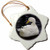 3dRose White Pekin Duck Snowflake Porcelain Ornament, 3-Inch