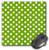 3dRose LLC 8 x 8 x 0.25 Inches Mouse Pad, White Polka Dots on Green (mp_56695_1)