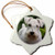 3dRose ORN_4275_1 White Schnauzer Snowflake Porcelain Ornament, 3-Inch