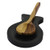 Marbco Marble Spoon Rest, Ladle Holder, Marble Spoon Rest Holder for Stove Kitchen, Heavy Duty, Dishwasher Safe (Design 1, Black)
