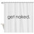 Cloud Dream get Naked Shower Curtain with Hooks (Waterproof/Water-Repellent/Antibacterial) - 66 x 72 inches-White