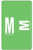 Smead AlphaZ ACCS Color-Coded Alphabetic Labels, Letter M, Light Green, 100 Labels per Pack (67183)
