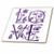 3dRose ct_30036_4 Love Floral Text Purple-Ceramic Tile, 12-Inch