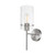 Globe Electric Cusco 1-Light Wall Sconce, Brushed Nickel, Clear Glass Shade 51361