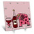 3dRose dc_200461_1 Funny Pink Elephant Drinking Wine Desk Clock, 6 by 6-Inch