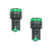 HONJIE Green LED Indicator Pilot Signal Light Lamp AC/DC 110V Flush Panel Mount 7/8" 22mm-2Pcs