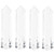 Luckeeper Healing Crystal Wands | 2" Clear Quartz Crystal Wand 6 Faceted Reiki Chakra Meditation Therapy 4 PCS