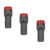 HONJIE AC/DC 12V LED Indicator Lights Flush Panel Mount Red LED 16mm/0.63"-3Pcs