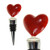 Valentines Day Heart Wine Bottle Stopper - Decorative, Colorful, Unique, Handmade, Eye-Catching Glass Wine Stoppers - Wine Accessories Gift for Host/Hostess - Wine Corker/Sealer