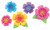 Amscan 242147 Party Supplies Hibiscus Paper Flowers 5ct, Multi Sizes, Color