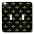 3dRose LLC lsp_22342_2 Gold Fleur De Lis on a Black Background Christian Saints Symbol, Double Toggle Switch