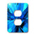 3dRose LLC lsp_19253_6 Blue Glass Abstract 2-Plug Outlet Cover