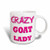 3dRose 175074_1 Crazy Goat Lady Ceramic Mug, 11 oz, White