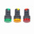 HONJIE Red&Green&Yellow LED Indicator Pilot Signal Light Lamp AC/DC 24V Flush Panel Mount 7/8" 22mm-3Pcs