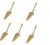 MBB 5x Cake Server Pie Holder Transfer Triangular Spade Spatula Serrated Edge - Gold