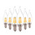 E12 LED Candelabra Bulb 20W Equivalent LED Chandelier Light Bulbs 2W 2700K (C22T-2W-E12-6PACK)
